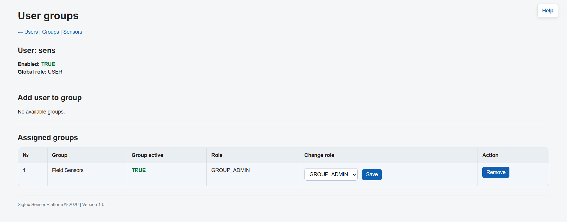 User groups